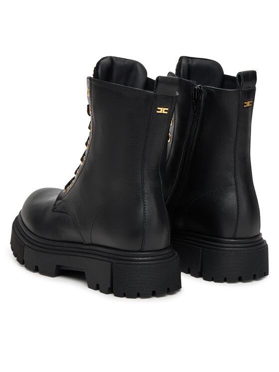 Elisabetta Franchi Outdoorová obuv Elisabetta Franchi Lace-Up Bootie F4A5-E0411-1251 S Čierna