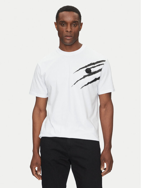 Plein Sport Plein Sport T-Shirt SAEC MTK8019 STE001N Λευκό Regular Fit