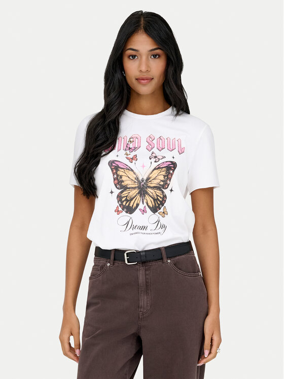 ONLY ONLY Camiseta Lucy 15366031 Blanco Loose Fit