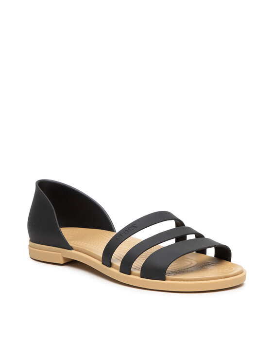 Crocs Сандали Crocs Tulum Open Flat W 206109 Черен