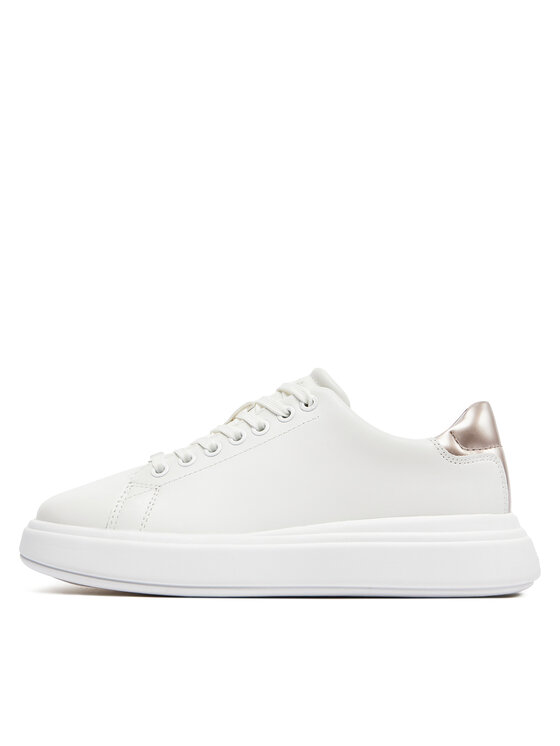 Calvin Klein Αθλητικά Calvin Klein Cupsole Lace Up Leather HW0HW01987 Λευκό