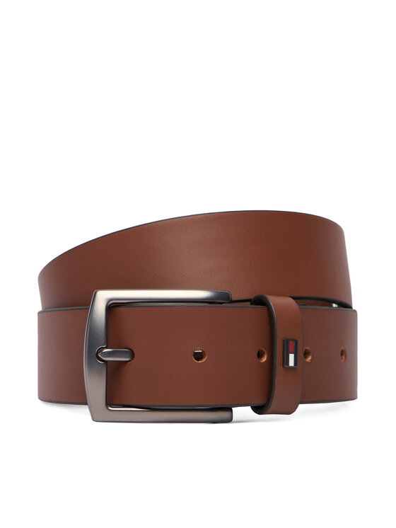 Tommy Hilfiger Pánský pásek Tommy Hilfiger Denton 3.5 Ext AM0AM13536 Hnědá