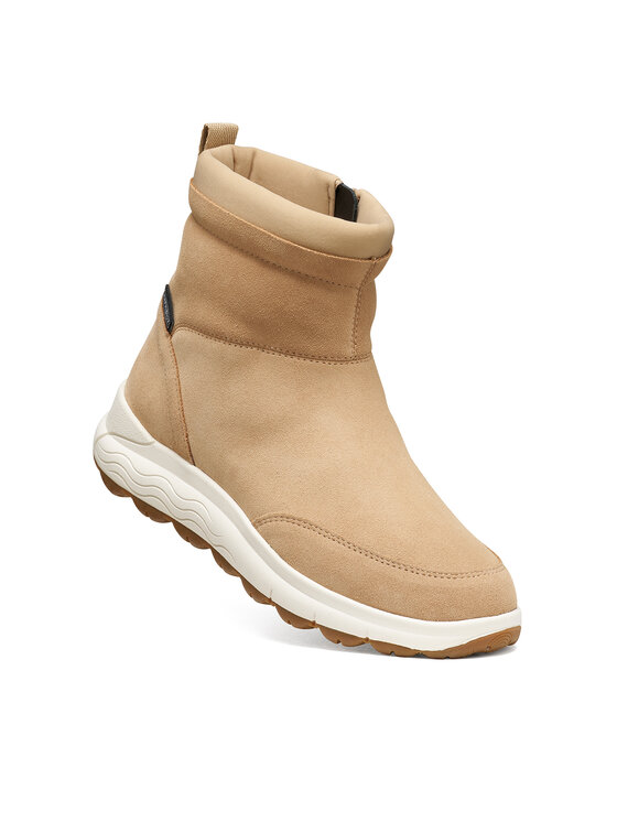 Geox Polokozačky Geox D Spherica 4X4 B Abx D6626C 2211 C5018 Světle béžová