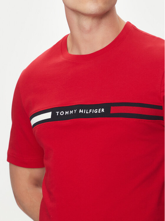 Tommy Hilfiger Tommy Hilfiger Póló Chest Insert MW0MW36498 Piros Regular Fit