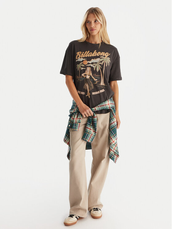 Billabong Billabong Póló EBJZT00477 Fekete Oversize