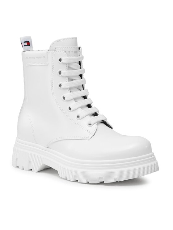 Tommy Hilfiger Kozačky Tommy Hilfiger T4A5-33039-1453 M Bílá