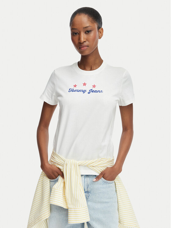 Tommy Jeans Tommy Jeans Camiseta DW0DW23481 Blanco Regular Fit