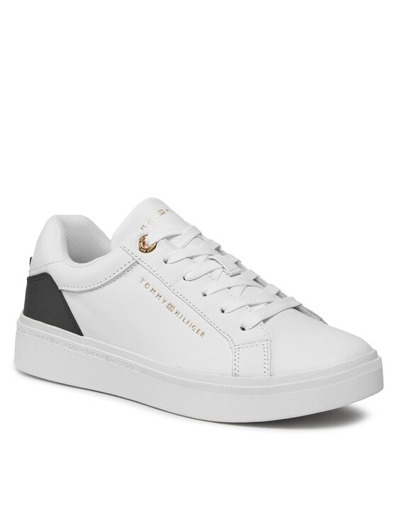 Tommy Hilfiger Sneakers Tommy Hilfiger Elevated Essential Court Sneaker FW0FW07635 Alb