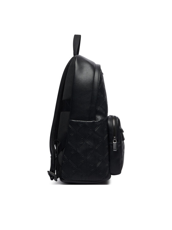 Calvin Klein Mugursoma Calvin Klein Emblem Aop Deboss Round Backpack LV04D3560G Melns