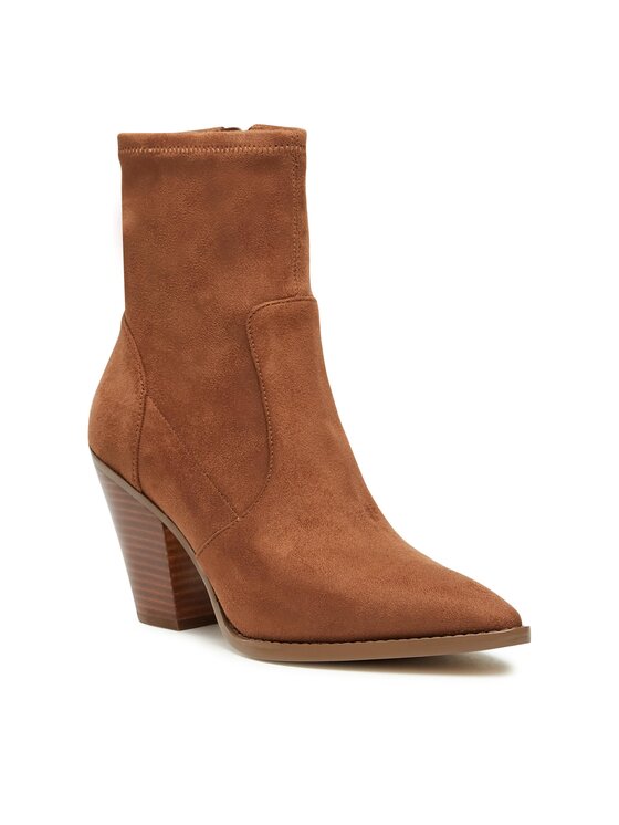 MICHAEL Michael Kors Īsie zābaki MICHAEL Michael Kors Dover Heeled Bootie 40F3DOHE5S Brūns