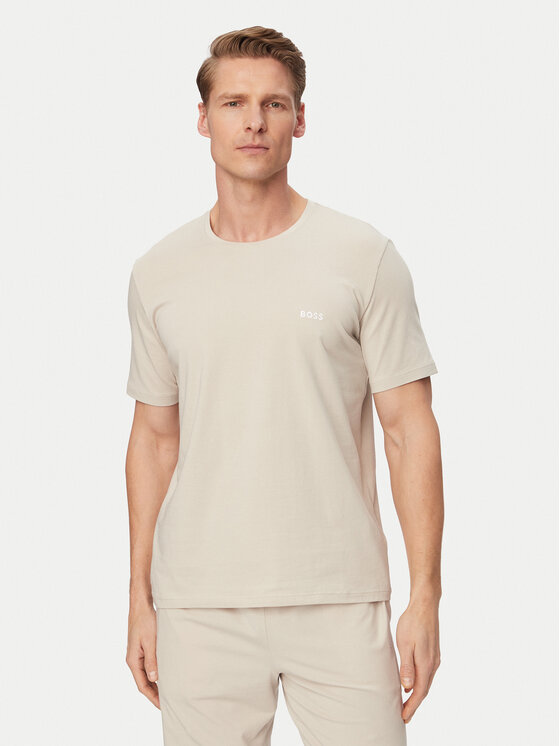 BOSS BOSS Camiseta Mix&Match 50515312 Beige claro Regular Fit