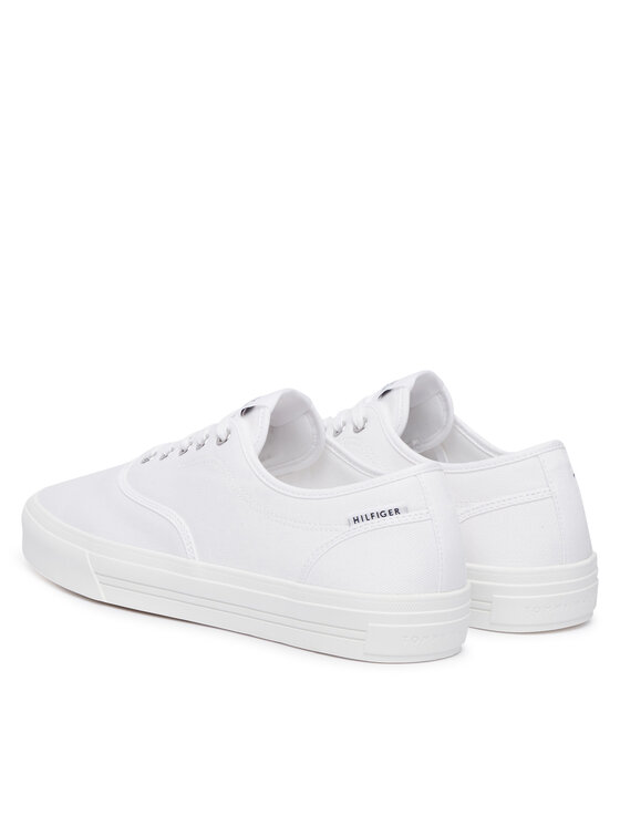 Tommy Hilfiger Tenisky Tommy Hilfiger Th Vulc Cup Long Lace Canvas FM0FM05874 Biela