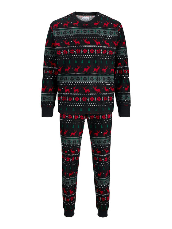 Jack & Jones Jack & Jones Піжама Tristan 12285375 Чорний Loose Fit