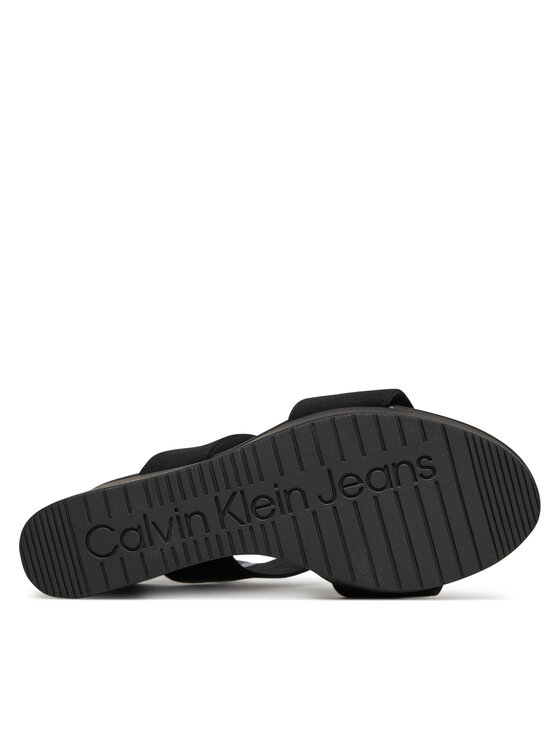 Calvin Klein Jeans Sandali Calvin Klein Jeans Wedge Sandal Webbing In YW0YW01790 Nero