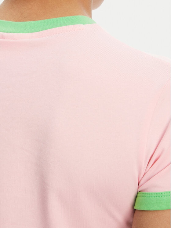 Juicy Couture Juicy Couture Camiseta Collegiate Ringer JCWCT125320 Rosa Slim Fit