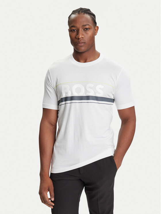 BOSS BOSS Camiseta Iconic Zone 50550113 Blanco Regular Fit