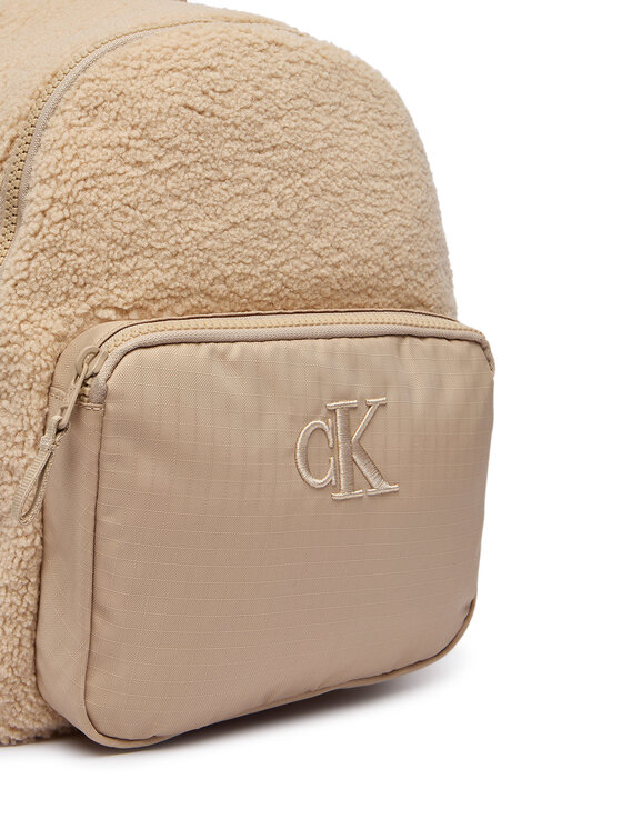 Calvin Klein Kuprinės Calvin Klein Teddy Medium Backpack IU0IU00650 Smėlio