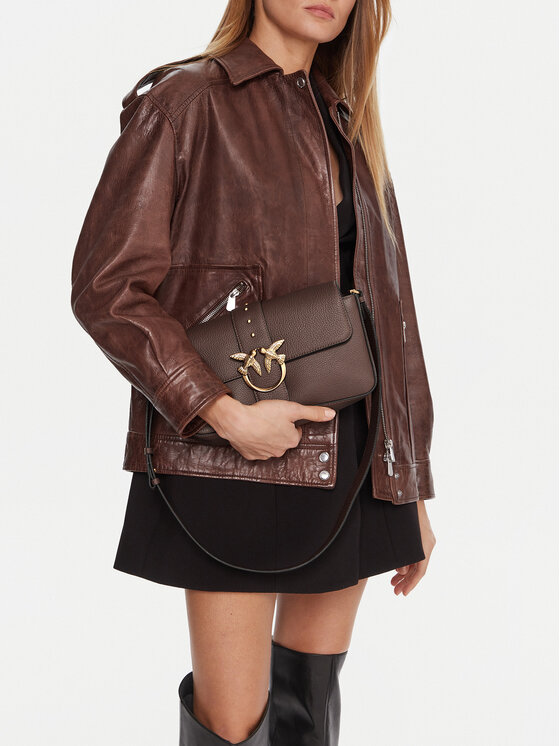 PINKO Torbica PINKO Love One Classic Slouchy Fl PLTT 104524 A2OX Smeđa