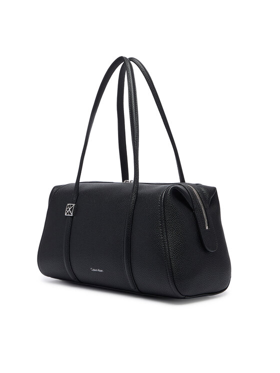 Calvin Klein Ročna torba Calvin Klein Emblem Hw Pebble Doctor Shoulder LV04F3614G Črna