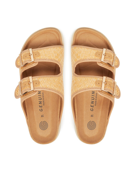 Genuins Шльопанці Genuins Hawaii Raffia G106361 Бежевий