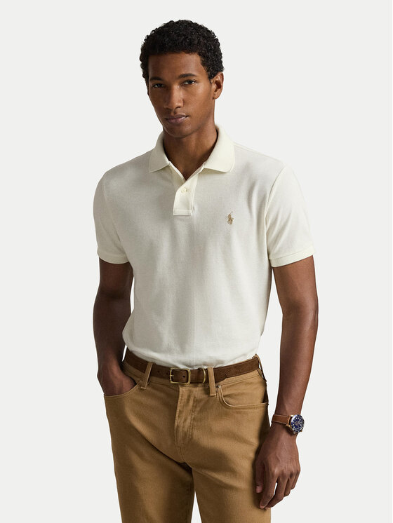 Polo Ralph Lauren Polo Ralph Lauren Polo 710680784372 Écru Custom Slim Fit