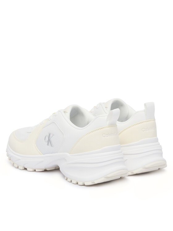 Calvin Klein Сникърси Calvin Klein Hike Runner Lace Up Su Mesh Wmn HW0HW03440 Бял
