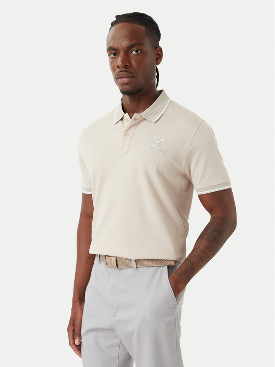 Beverly Hills Polo Club Beverly Hills Polo Club Polo M2607-HR Beis Regular Fit