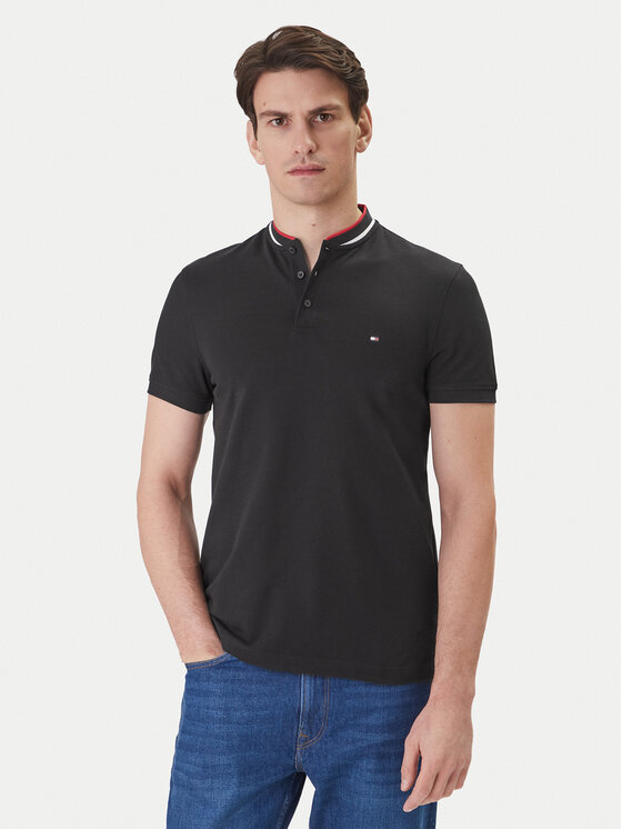 Tommy Hilfiger Tommy Hilfiger Polo Mao MW0MW34752 Negro Slim Fit