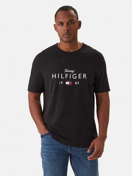 Tommy Hilfiger Tommy Hilfiger Camiseta MW0MW41455 Negro Regular Fit