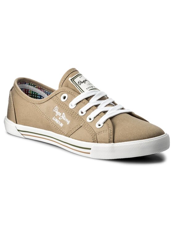 Pepe Jeans Tenisky Pepe Jeans Aberlady Basic 17 PLS30500 Béžová