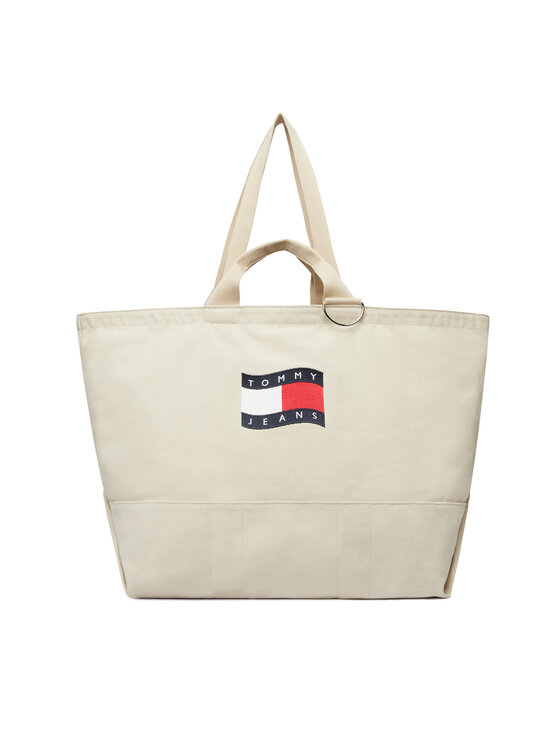 Tommy Jeans Bolso Tommy Jeans Tjw Wave Flag Med Tote AW0AW18466 Beis