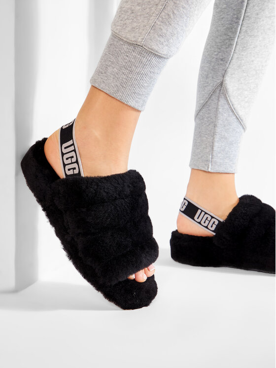 Ugg Тапочки Ugg W Fluff Yeah Slide 1095119 Чорний