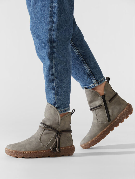 Rieker Botki Rieker N1070-40 Szary