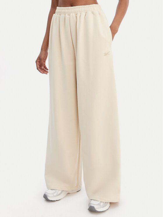 Reebok Reebok Spodnji del trenirke Reebok x Ewa Chodakowska RK25624CCW Bež Wide Leg