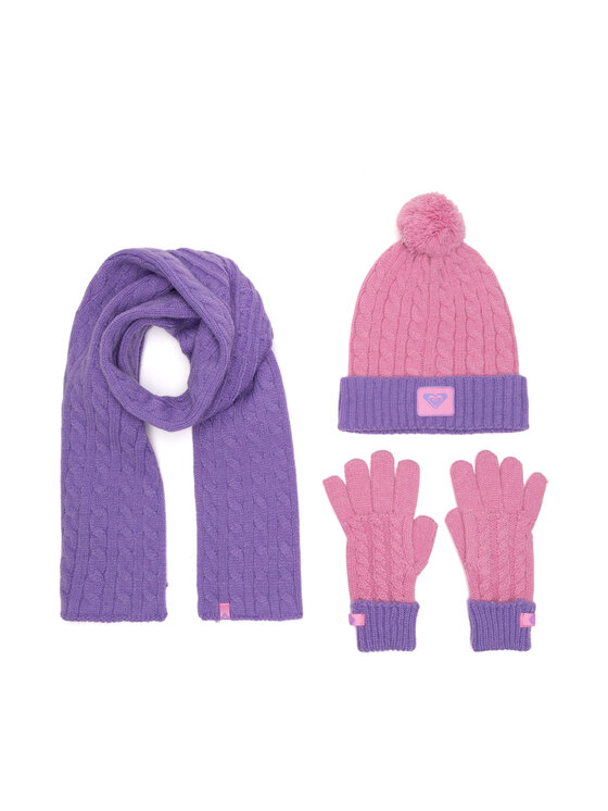 Roxy Набір шапка, шарф і рукавиці Roxy RX-KF-001-AW24 Фіолетовий