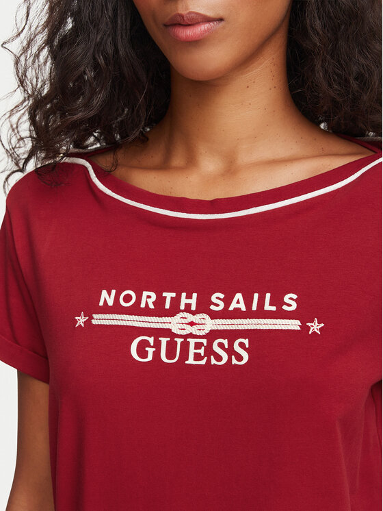 Guess Guess Футболка W6YI58 K5317 Темно-червоний Regular Fit