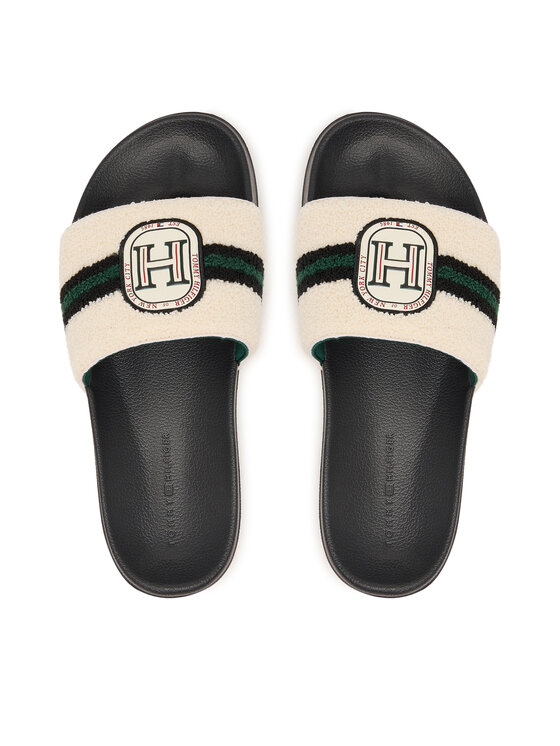 Tommy Hilfiger Chanclas Tommy Hilfiger Hilfiger Towelling Pool Slide FM0FM06007 Crema