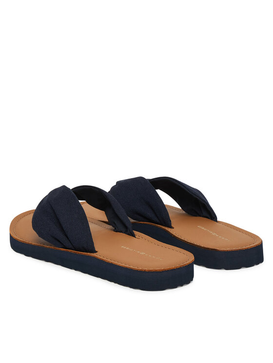 Tommy Hilfiger Flip-flops Tommy Hilfiger Th Ltr Footbed Summer Sandal FW0FW09194 Sötétkék