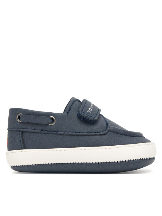 Tommy Hilfiger Pusbačiai Tommy Hilfiger Low Cut Velcro T0B9-34331-0700 Tamsiai mėlyna