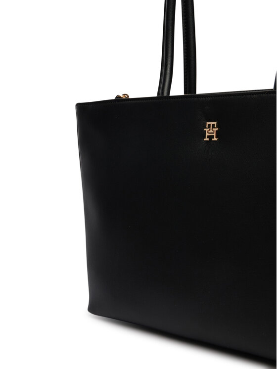 Tommy Hilfiger Borsetta Tommy Hilfiger Th Logotape Tote AW0AW18742 Nero