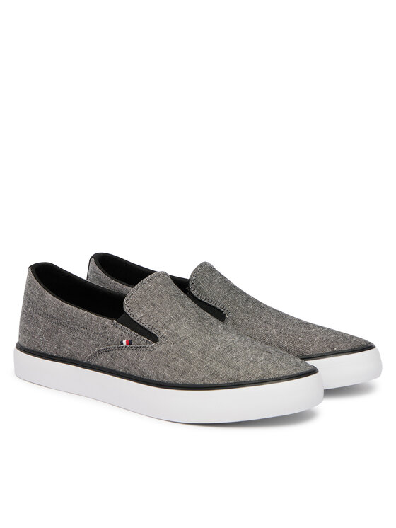 Tommy Hilfiger Гуменки Tommy Hilfiger Harlem Core Ii Slip On Chambray FM0FM05819 Сив