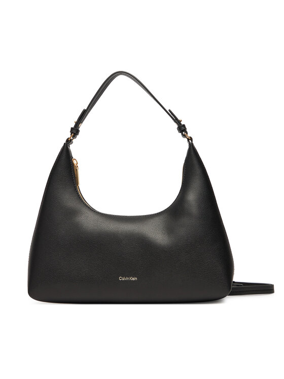 Calvin Klein Kabelka Calvin Klein Foil Logo Conv Shou?Lder Bag LV04F3272G Čierna