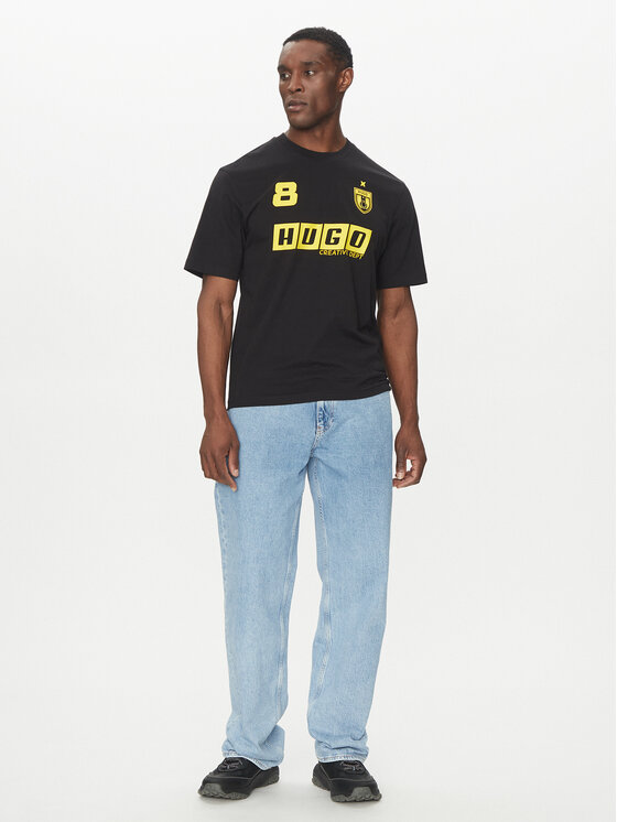 HUGO HUGO Majica Nebulop 50541252 Črna Regular Fit