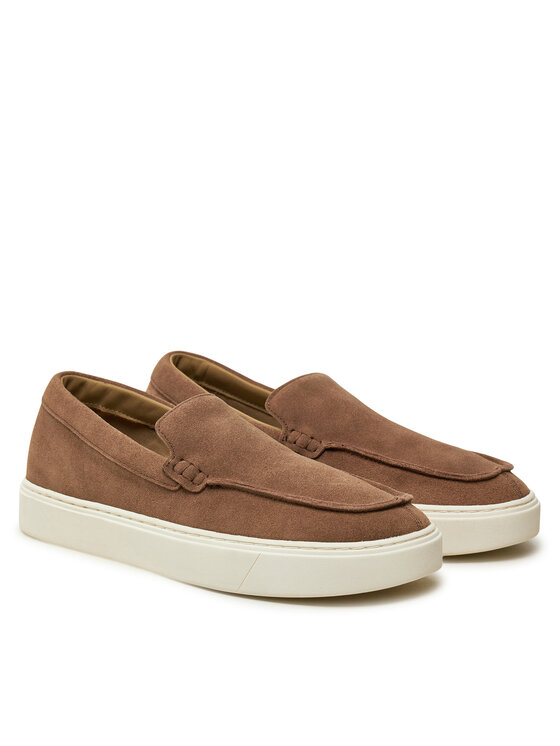 Calvin Klein Mokasíny Calvin Klein Moccasin Suede HM0HM01794 Hnedá