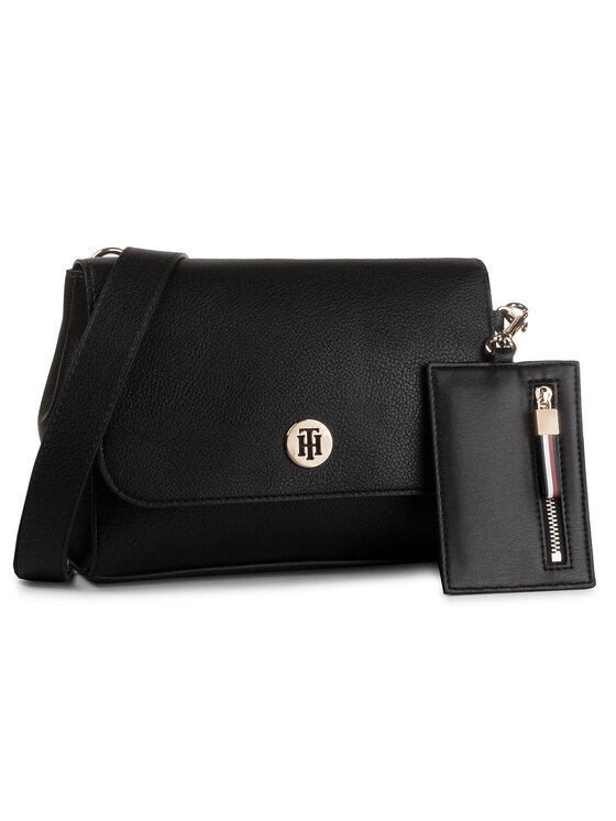 Tommy Hilfiger Ročna torba Tommy Hilfiger Charming Tommy Crossover AW0AW07309 Črna