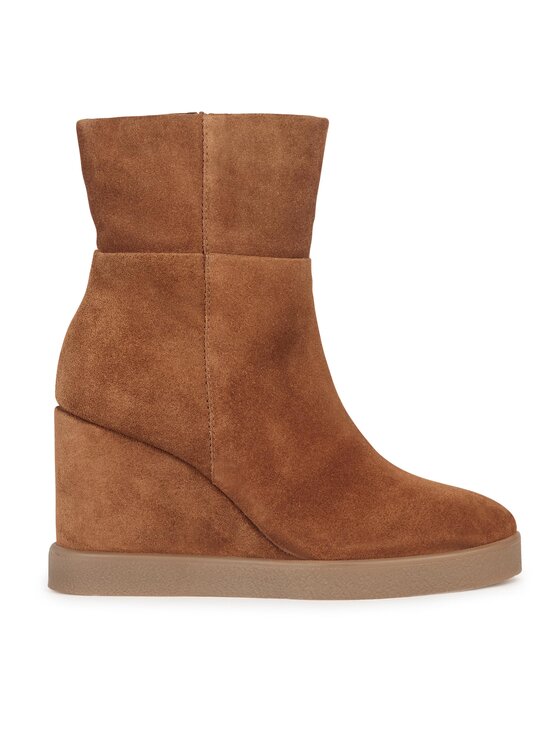 Geox Škornji Geox D Elidea Wedge D36VQB 00022 CD500 Rjava