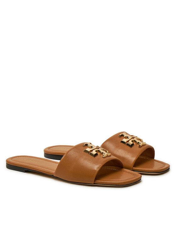 Tory Burch Шльопанці Tory Burch Eleanor Slide 157966 Коричневий