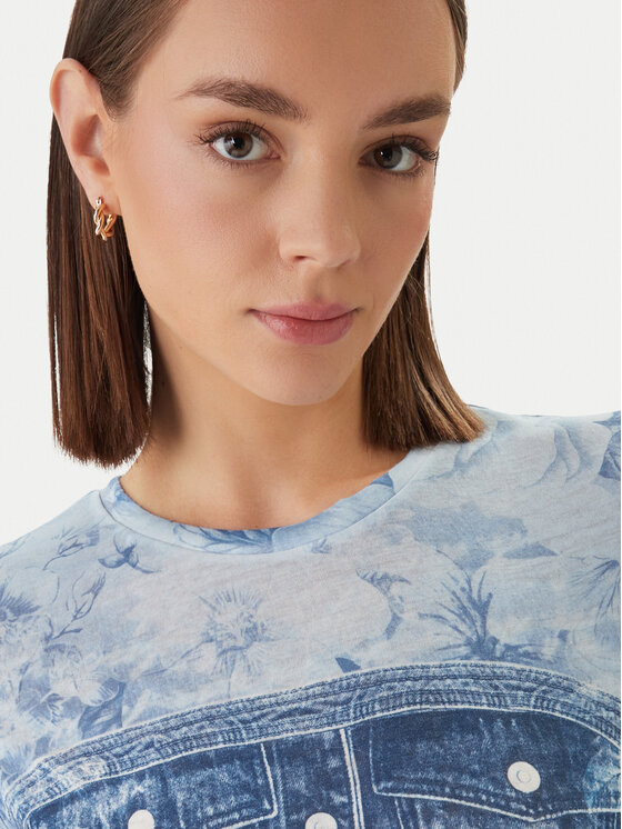 Guess Guess Футболка W6GI44 K3614 Голубий Regular Fit