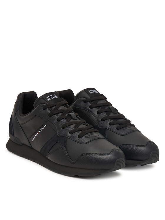 Tommy Hilfiger Sneakersy Tommy Hilfiger T Hilfiger Core Lth Runner FM0FM06002 Czarny
