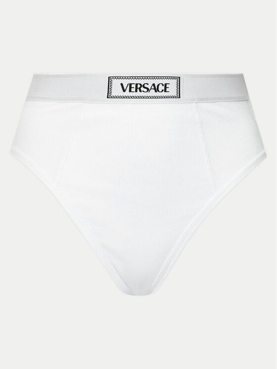 Versace Versace Класичні труси з високою талією 1013505 Білий